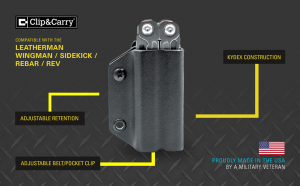 Holster zum LEATHERMAN  WINGMAN, SIDEKICK, REBAR & REV