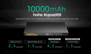 NITECORE CARBO10000 - Powerbank mit Carbongehäuse