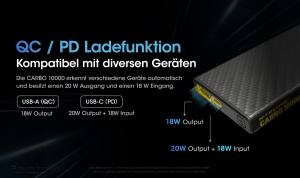 NITECORE CARBO10000 - Powerbank mit Carbongehäuse
