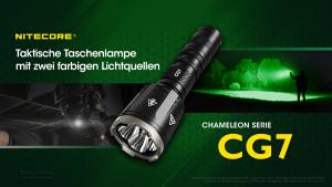 NITECORE  CHAMELEON CG7 - max. 2.500 Lumen - grüne LEDs
