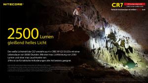 NITECORE  CHAMELEON CR7 - max. 2.500 Lumen - rote LEDs