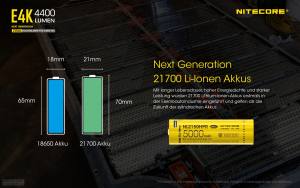 NITECORE E4K - max. 4400 Lumen