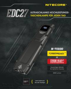 NITECORE EDC27 - max. 3.000 Lumen
