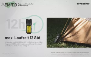 NITECORE EMR10 - Mückenabwehr - incl. Akkus und Powerbank-Funktion