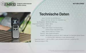 NITECORE EMR10 - Mückenabwehr - incl. Akkus und Powerbank-Funktion