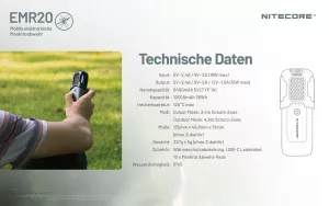 NITECORE EMR20 - Mückenabwehr - intergrierter Akku