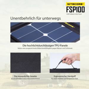 NITECORE FSP100 - 100W Solarpanel