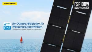 NITECORE FSP100W - 100 W Solarpanel - IPX5