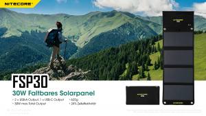 NITECORE FSP30 - 30 W Solarpanel