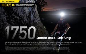 NITECORE HC65 V2 - max. 1750 Lumen