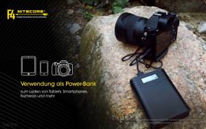 NITECORE - Ladegerät F4 - mit Powerbankfunktion