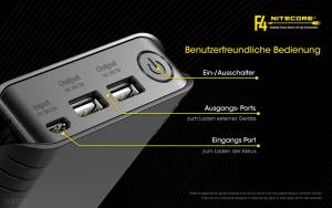 NITECORE - Ladegerät F4 - mit Powerbankfunktion