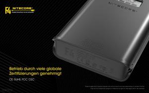 NITECORE - Ladegerät F4 - mit Powerbankfunktion