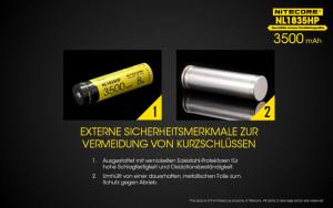 NITECORE - Li-Ion Akku Typ 18650 / 3500 mAh - 8A