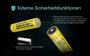 NITECORE - Li-Ion Akku Typ 18650 / 3600 mAh