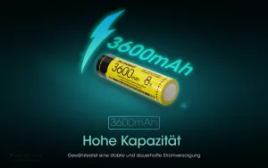 NITECORE - Li-Ion Akku Typ 18650HP / 3600 mAh