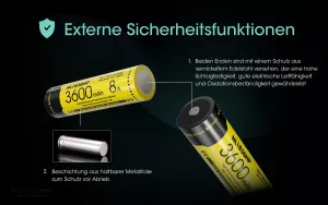 NITECORE - Li-Ion Akku Typ 18650HP / 3600 mAh