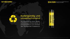 NITECORE Li-Ion Akku Typ 21700/5000mAh - NL2150RX mit Powerbankfunktion