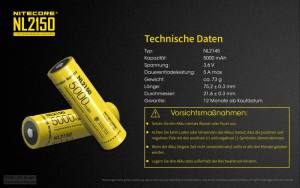 NITECORE - Li-Ion Akku Typ 21700/5000mAh