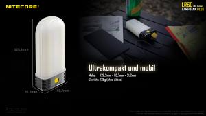 NITECORE LR60 - max.280 Lumen - mit Powerbank-Funktion für 21700 und 18650 Akkus