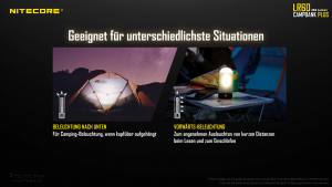 NITECORE LR60 - max.280 Lumen - mit Powerbank-Funktion für 21700 und 18650 Akkus