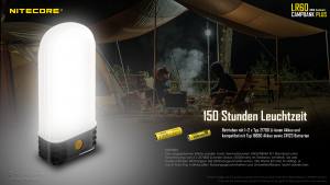 NITECORE LR60 - max.280 Lumen - mit Powerbank-Funktion für 21700 und 18650 Akkus