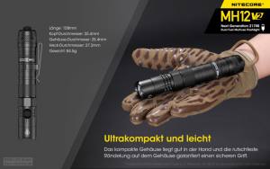 NITECORE MH12V2 - max. 1200 Lumen