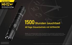 NITECORE MH12V2 - max. 1200 Lumen