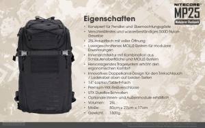 NITECORE Mission Pack MP25 - schwarz