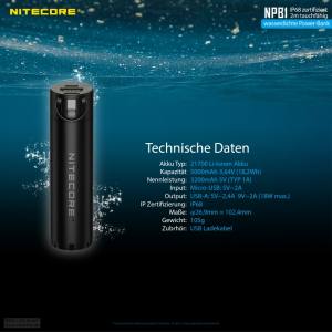 NITECORE NBP1 - wasserdichte Powerbank