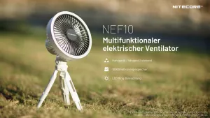 NITECORE NEF10 - Ventilator - mit LED-Licht und Powerbank