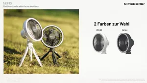 NITECORE NEF10 - Ventilator - mit LED-Licht und Powerbank