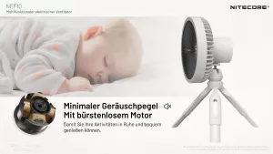 NITECORE NEF10 - Ventilator - mit LED-Licht und Powerbank