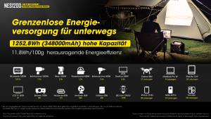 Nitecore NES1200 - mobile Stromversorgung -  1252,8 Wh (348000mAh)