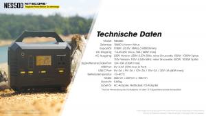 NITECORE NES500 - mobile Stromversorgung - 518Wh / 144000mAh