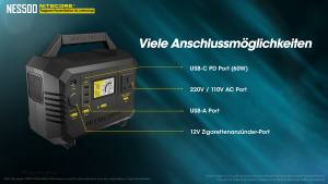 NITECORE NES500 - mobile Stromversorgung - 518Wh / 144000mAh