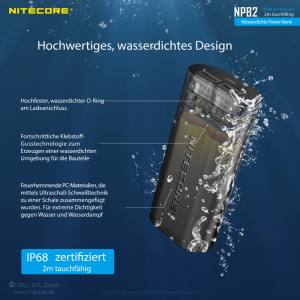 NITECORE NPB2 - wasserdichte Powerbank