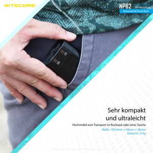NITECORE NPB2 - wasserdichte Powerbank