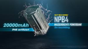 NITECORE NPB4 - wasserdichte Powerbank - 20000mAh
