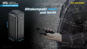 NITECORE NPB4 - wasserdichte Powerbank - 20000mAh