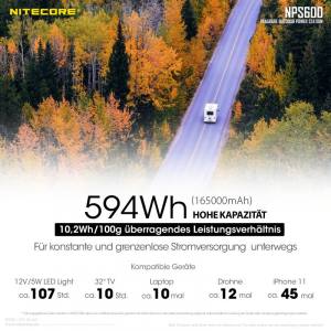 NITECORE NPS600 - mobile Stromversorgung - 594Wh (165000mAh)