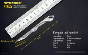 NITECORE NTK05 - Messer aus Titan