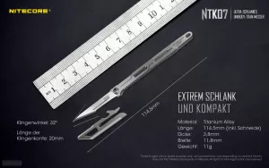NITECORE NTK07 - Messer aus Titan