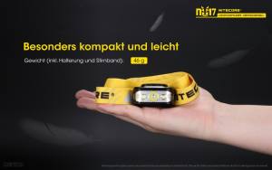 NITECORE NU17, gelb - max. 130 Lumen