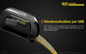 NITECORE NU17, gelb - max. 130 Lumen