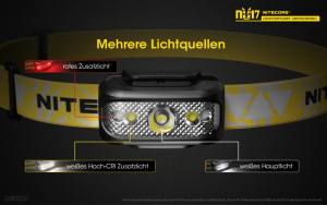 NITECORE NU17, gelb - max. 130 Lumen