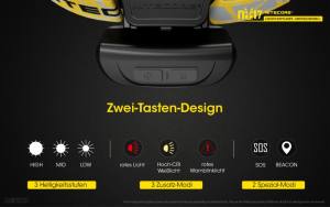 NITECORE NU17, gelb - max. 130 Lumen