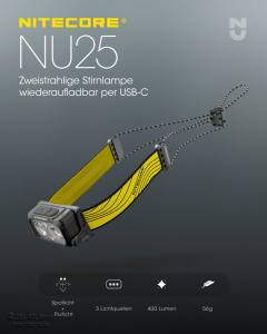 NITECORE NU25 - max. 400 Lumen