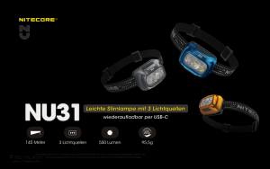 NITECORE NU31 - max. 550 Lumen