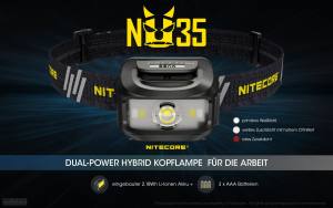 NITECORE NU35 Dual Power - max. 460 Lumen